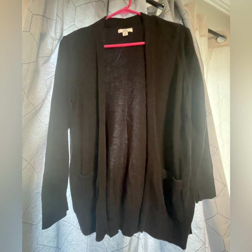 Croft & Barrow black cardigan Petite Medium